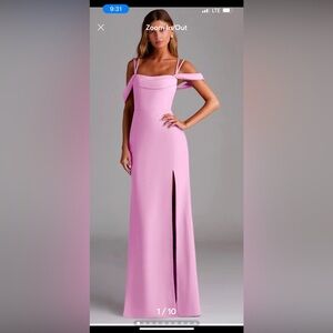 Azazie Bridesmaids Dress Candy Pink Chiffon Callan A0